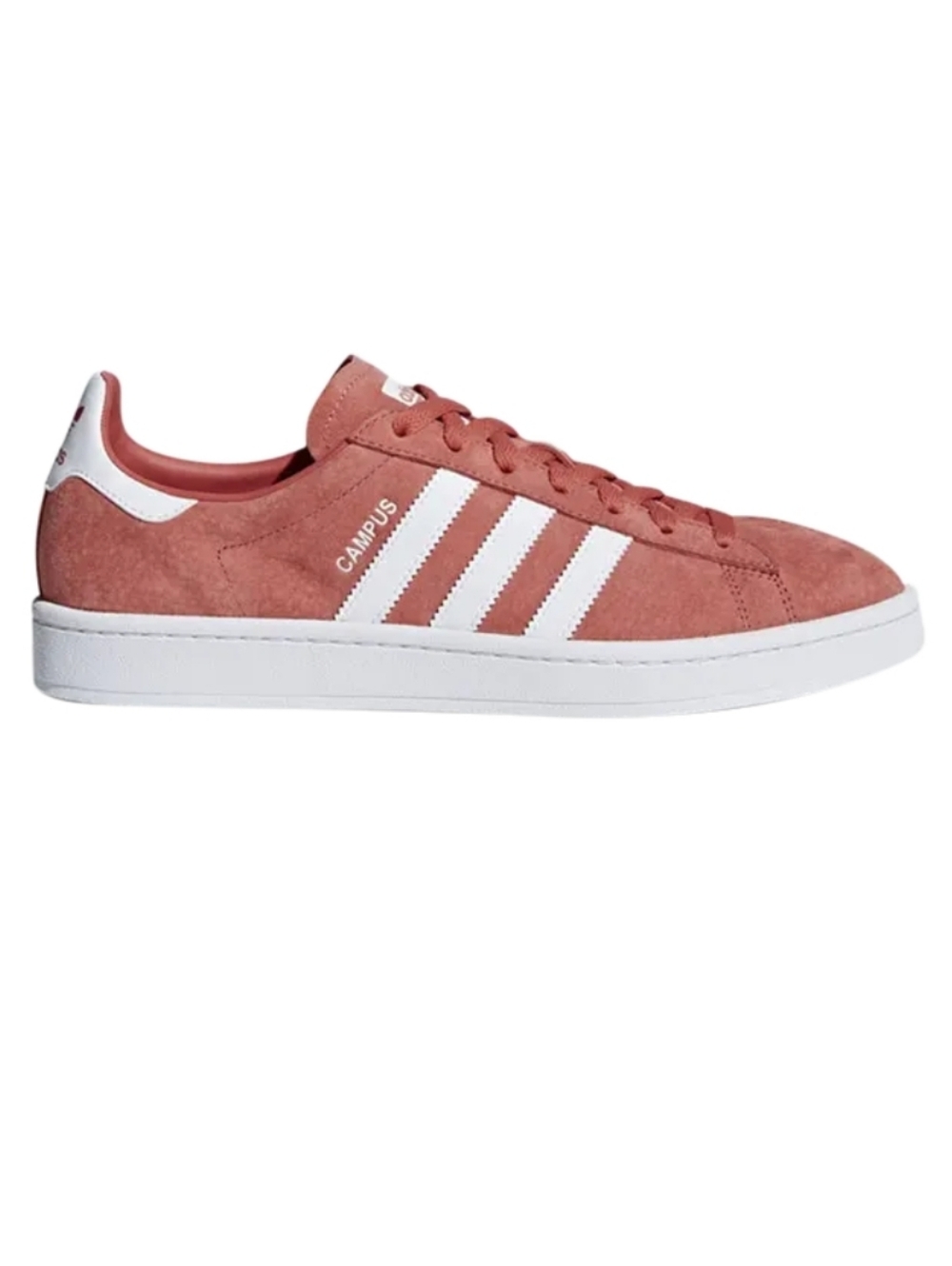 adidas Campus Suede Sneaker in Trace Scarlet & White